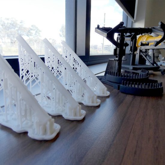 3d printed parts on a table